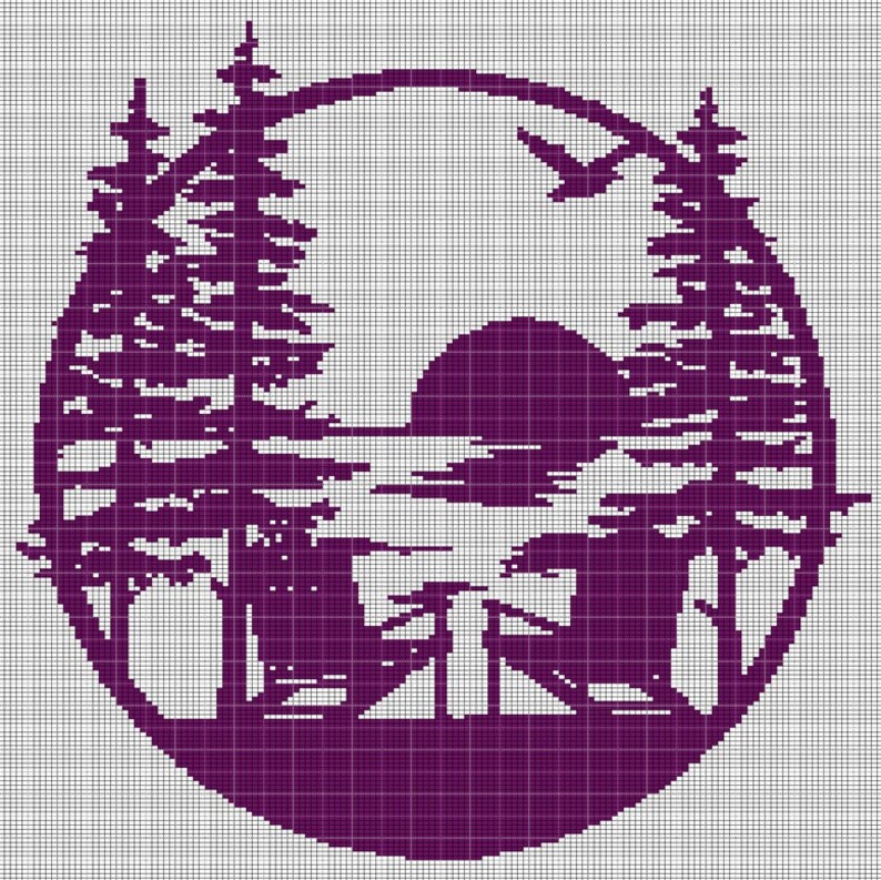 Twilight Crochet Afghan Pattern Graph - Etsy