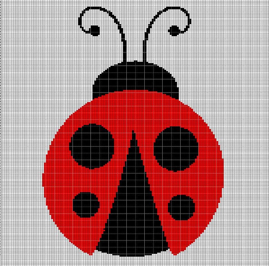 Ladybug Graph O Ladybug 2 Crochet Afghan Pattern Graph - Etsy