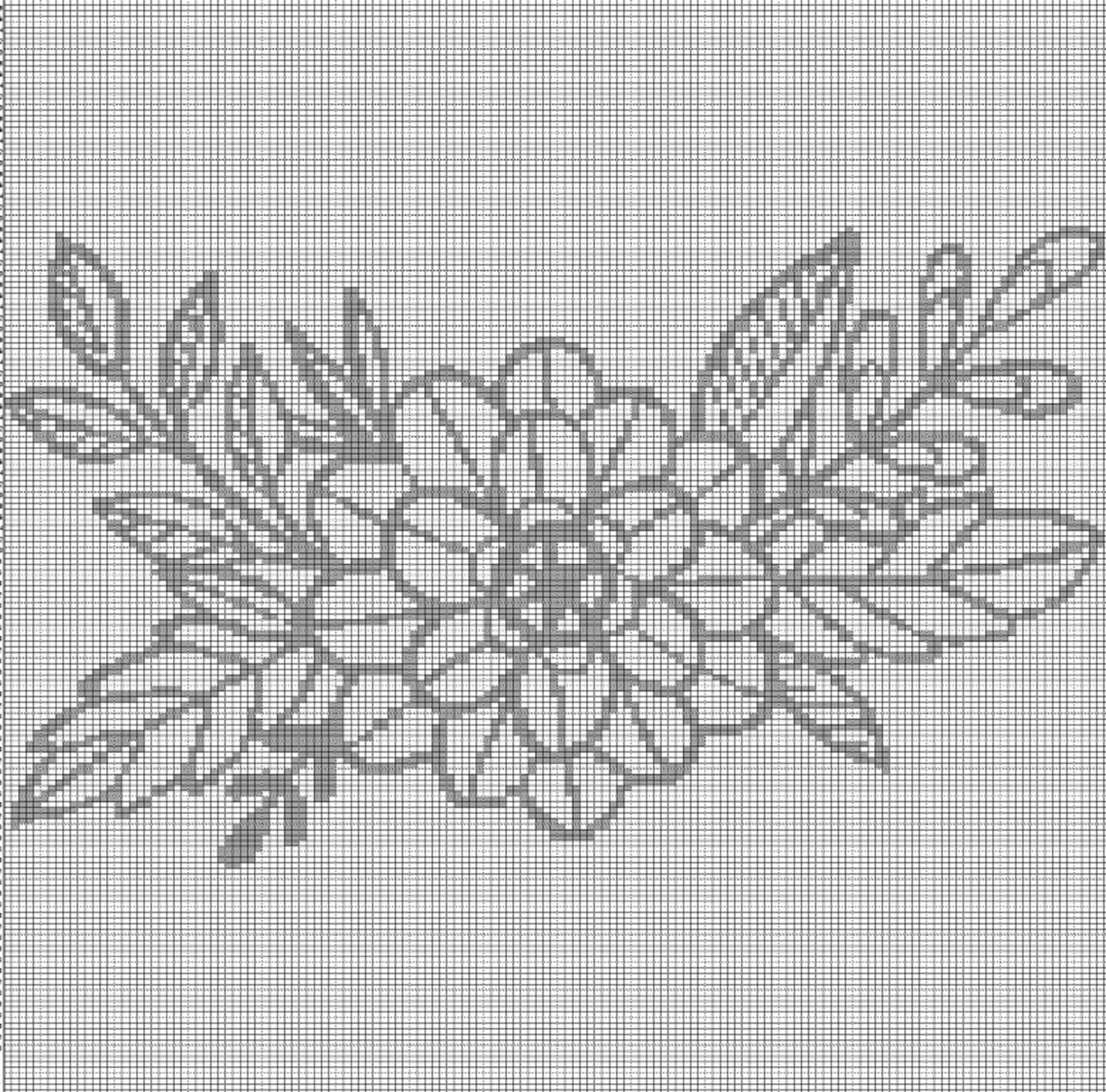 Flower Graphgan Pattern Flower 10 Crochet Afghan Pattern Graph - Etsy