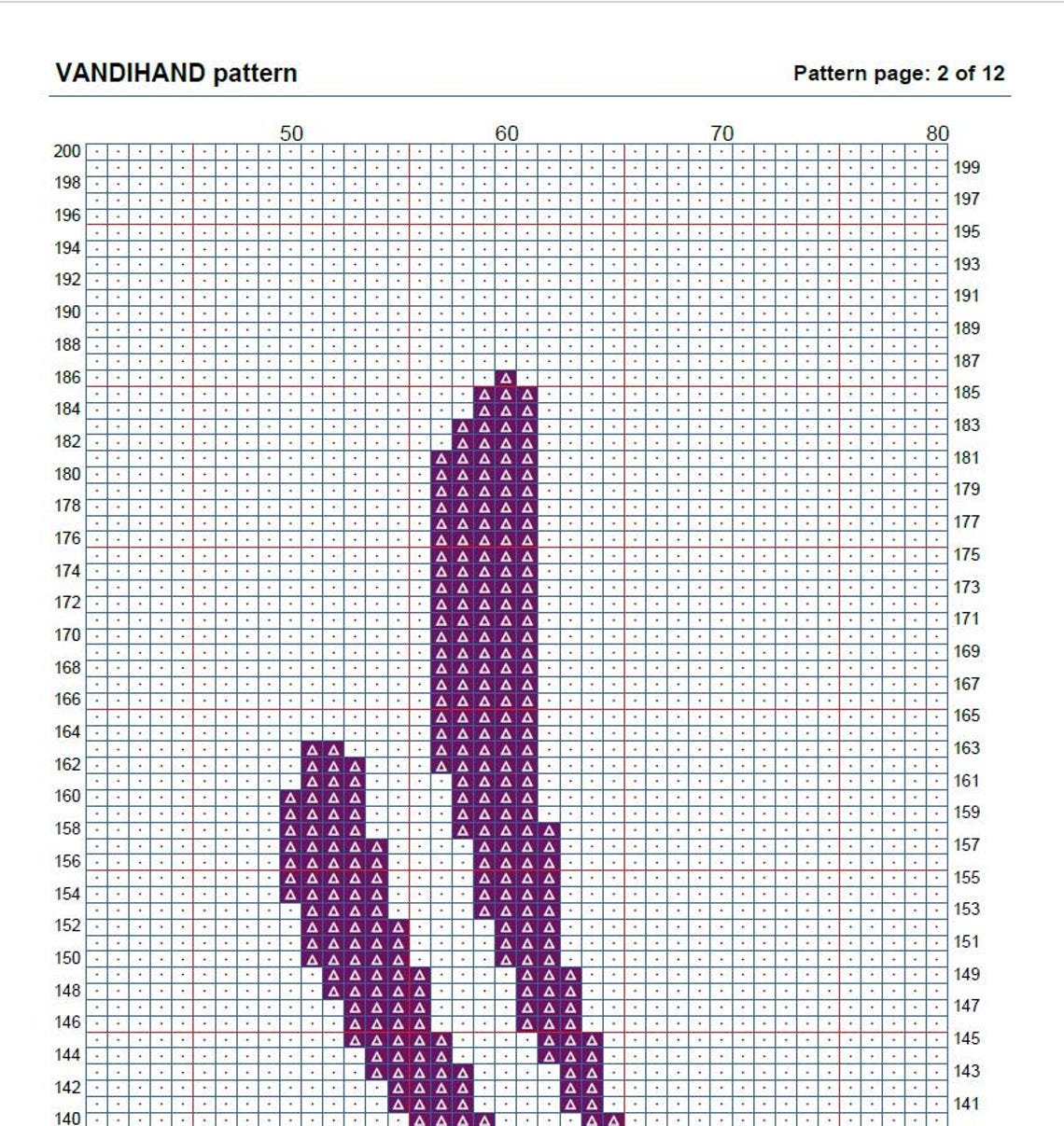 Hummingbird Crochet Afghan Pattern Graph - Etsy