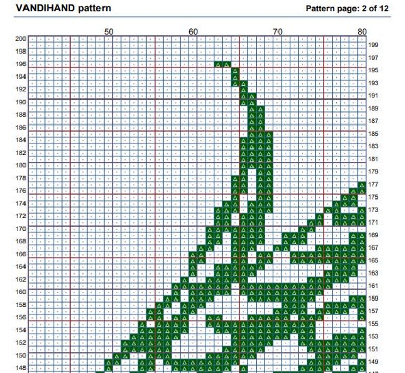Green Dragon Head Crochet Afghan Pattern Graph - Etsy
