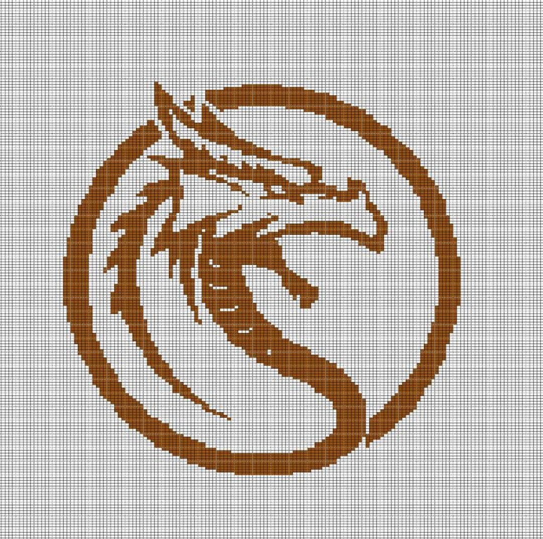 Dragon Head 3 Crochet Afghan Pattern Graph - Etsy