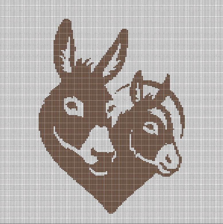 Donkeys crochet afghan pattern graph