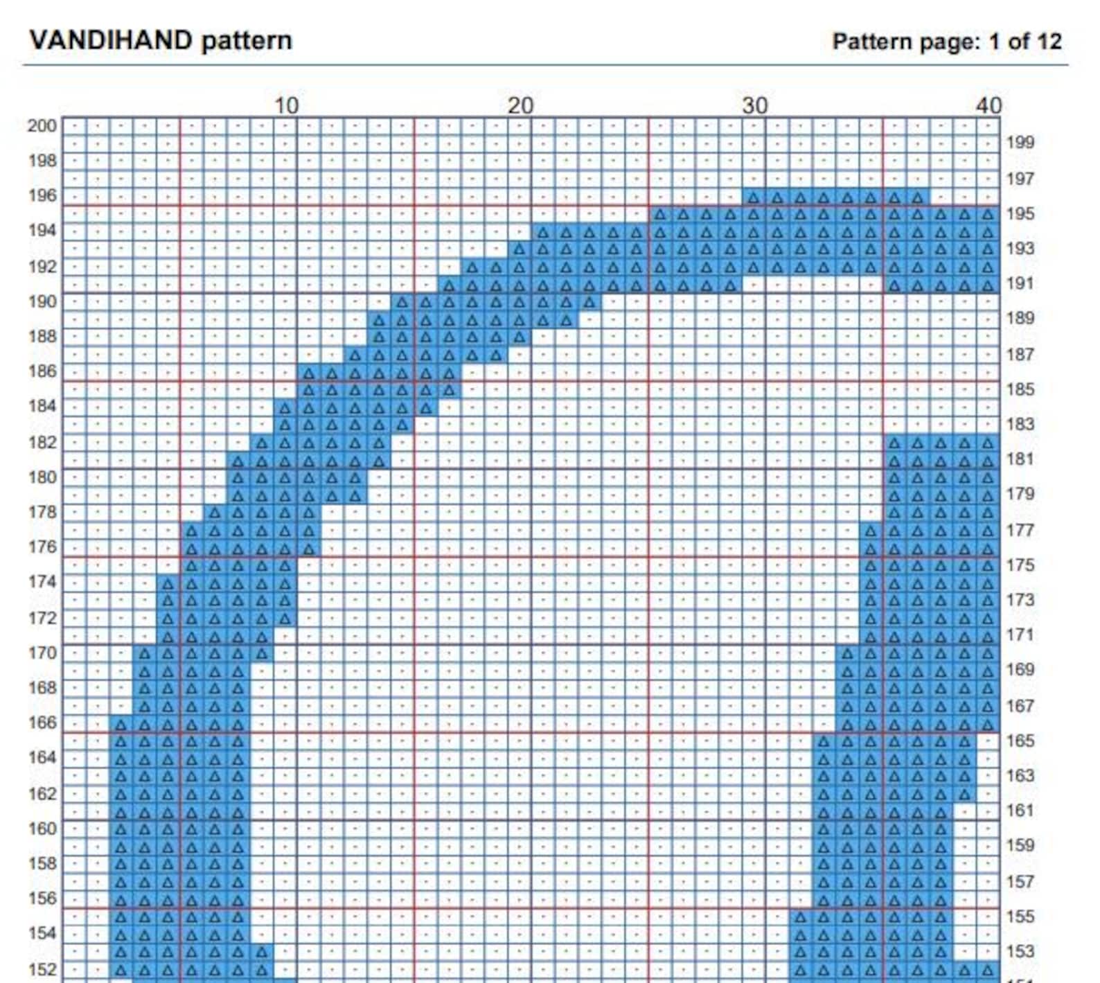 Baby Boy Crochet Afghan Pattern Graph - Etsy