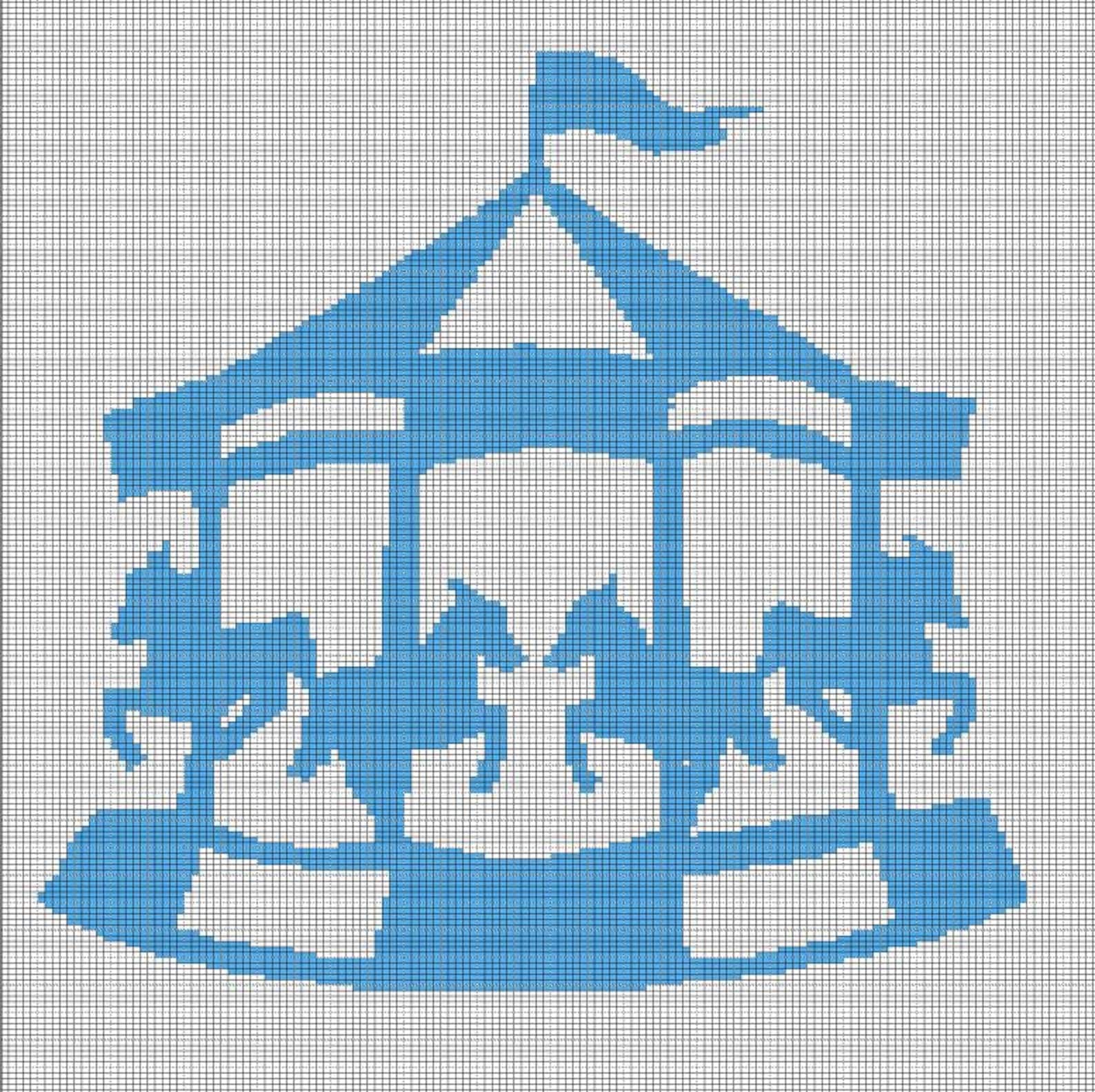 Carousel Crochet Afghan Pattern Graph - Etsy