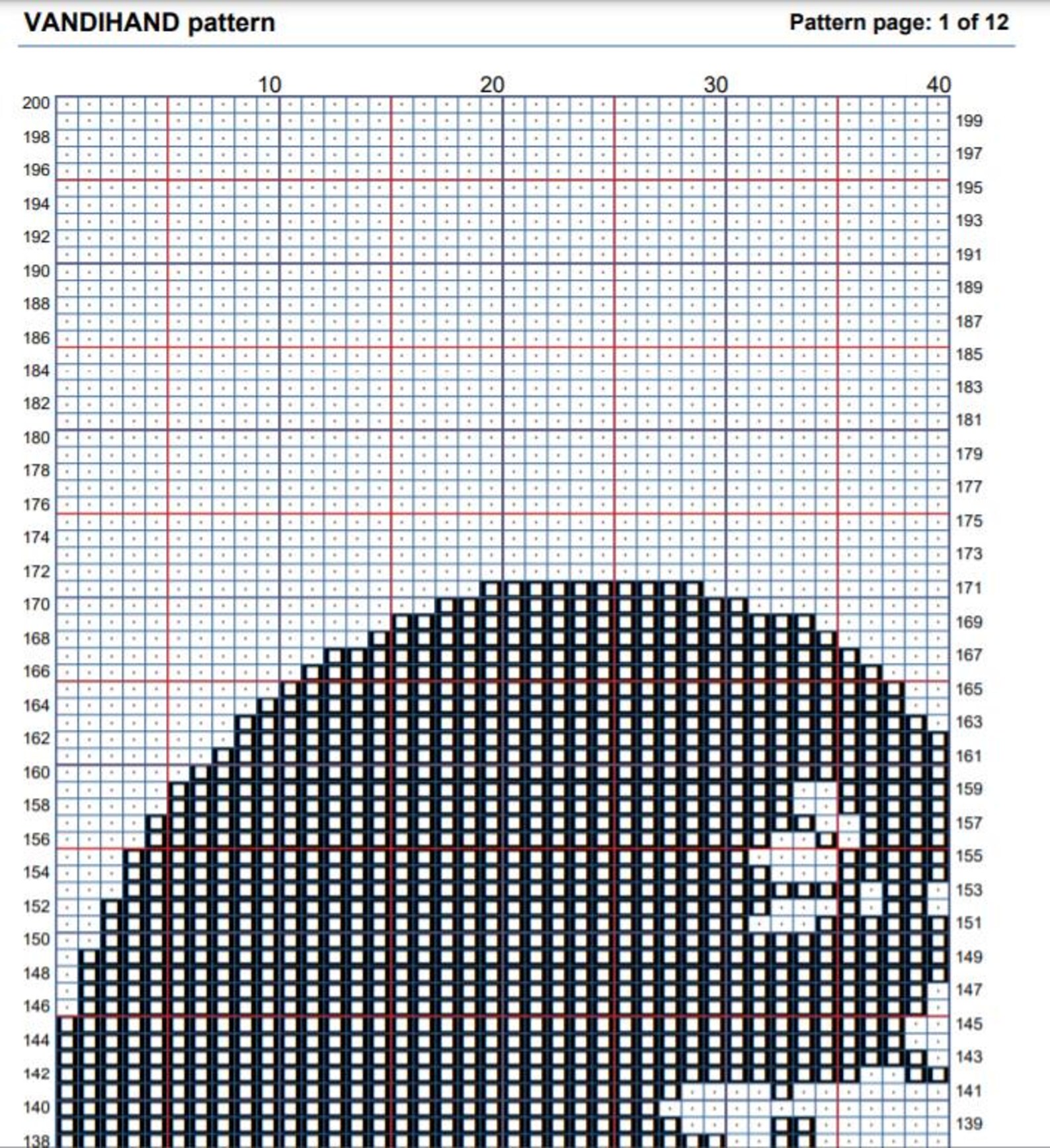 Panda Mono Graph Panda With Flowers Crochet Afghan Pattern Graph - Etsy