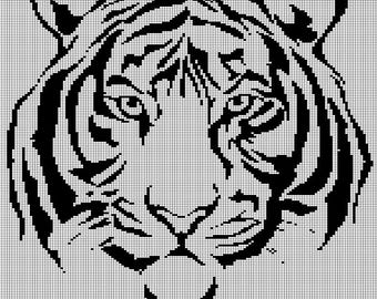 Tiger Head 2 crochet afghan pattern graph