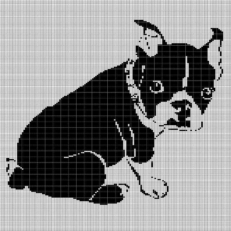 38 French Bulldog Crochet Patterns for Adorable Amigurumi Dogs 18 French Bulldog 2 crochet afghan pattern graph