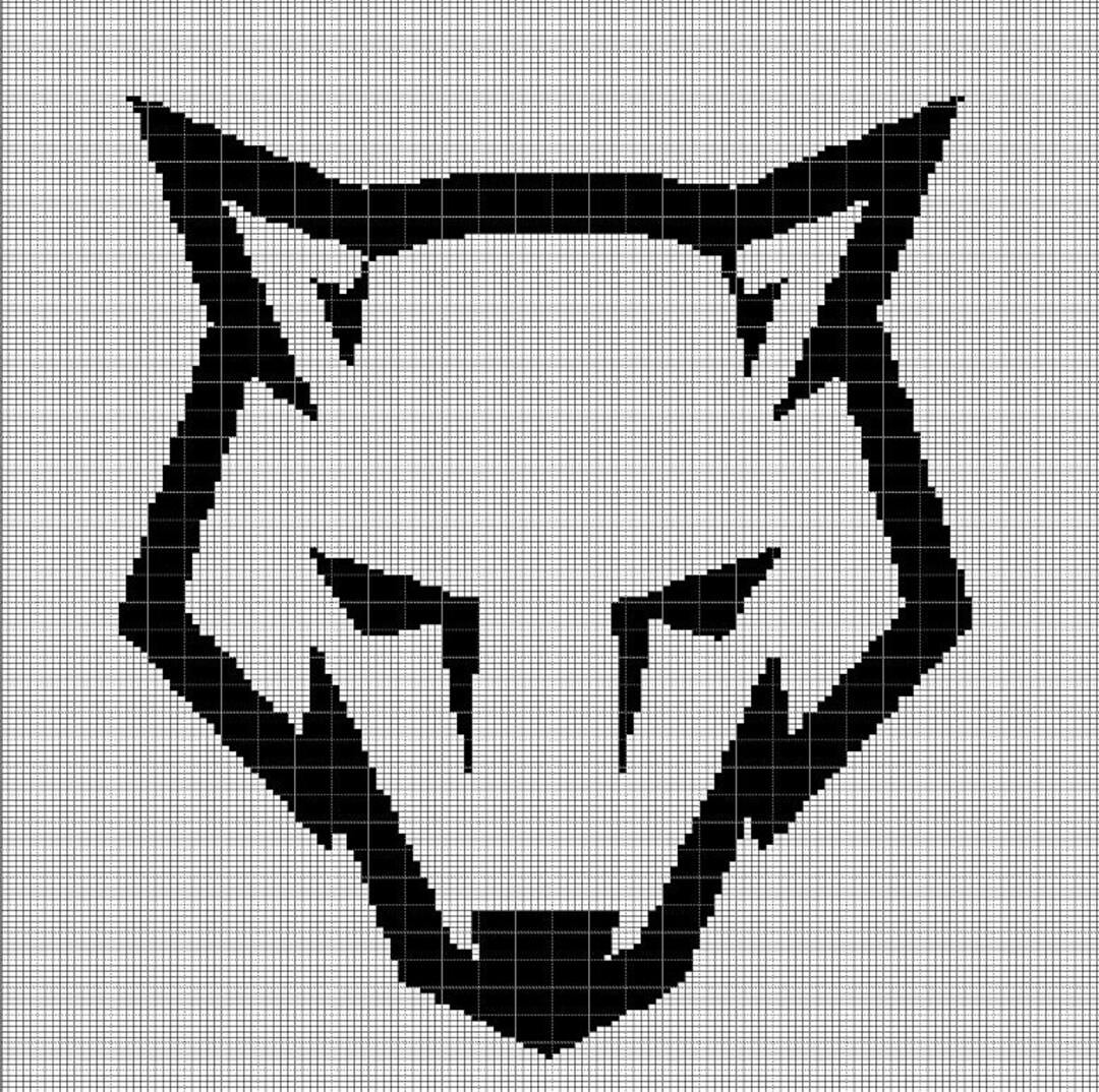 Wolf Head 2 Crochet Afghan Pattern Graph - Etsy