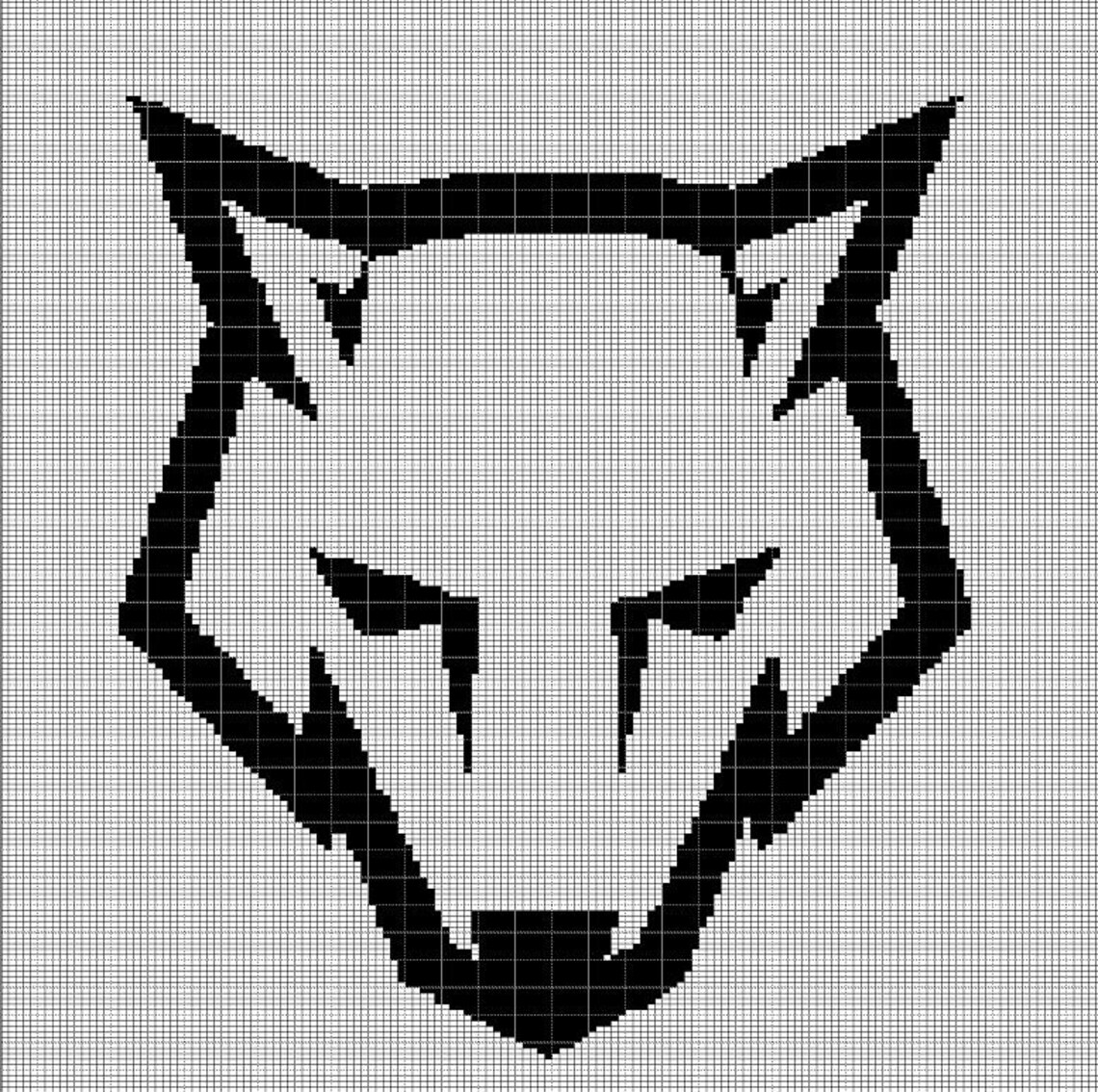 Wolf Head 2 Crochet Afghan Pattern Graph - Etsy