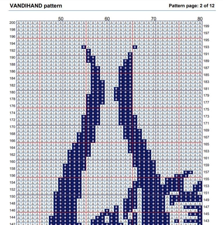 Dark Dragon Crochet Afghan Pattern Graph - Etsy