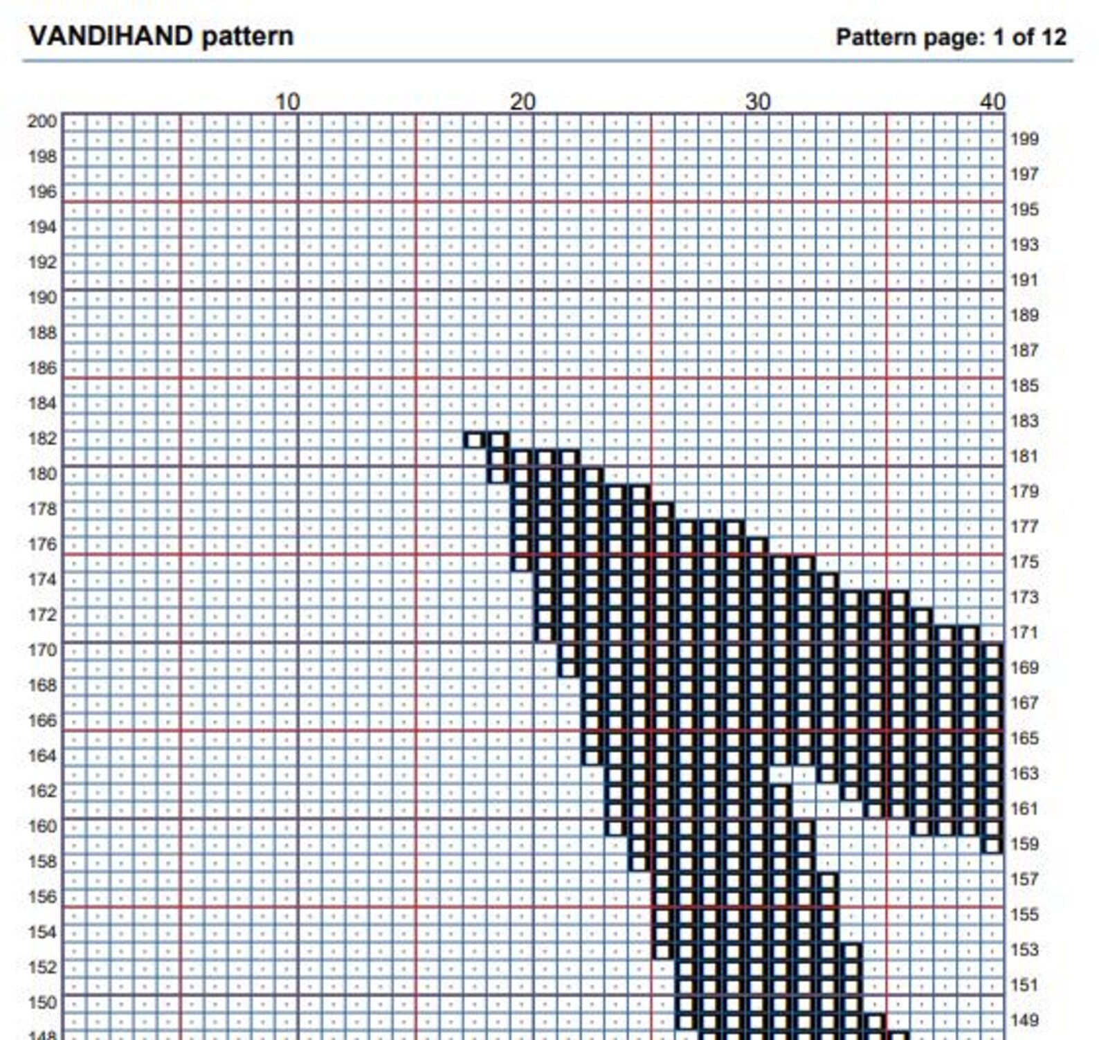 Wolf Head 2 Crochet Afghan Pattern Graph - Etsy