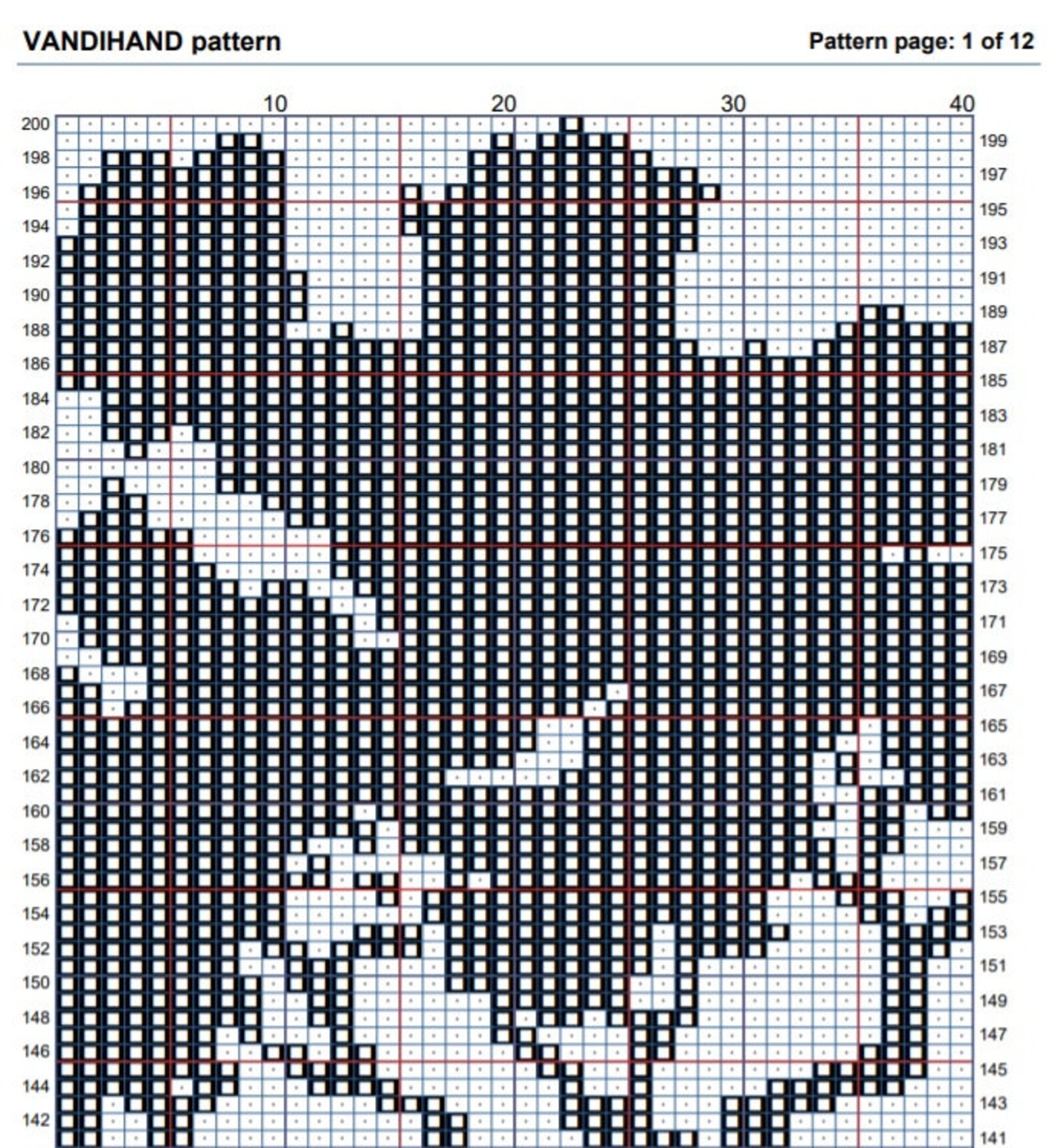 Landscape 3 Crochet Afghan Pattern Graph - Etsy