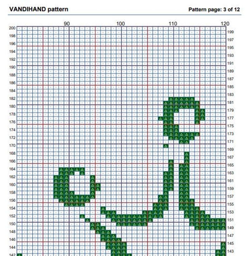 Frog 3 Crochet Afghan Pattern Graph - Etsy