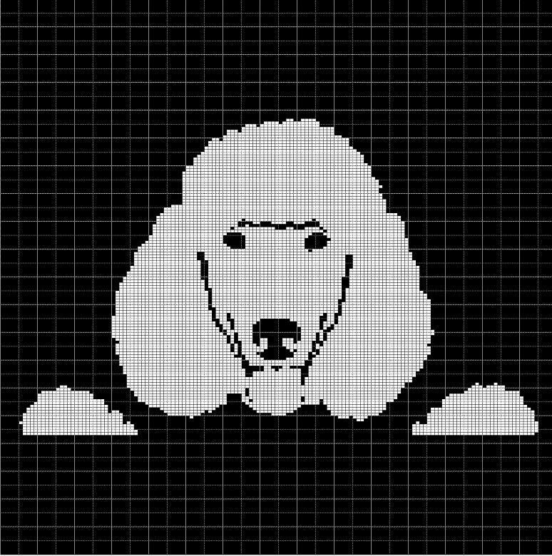 36 Poodle Crochet Patterns to Stitch Adorable Dogs, Toys, and Textured Amigurumi 22 Poodle crochet afghan pattern graph