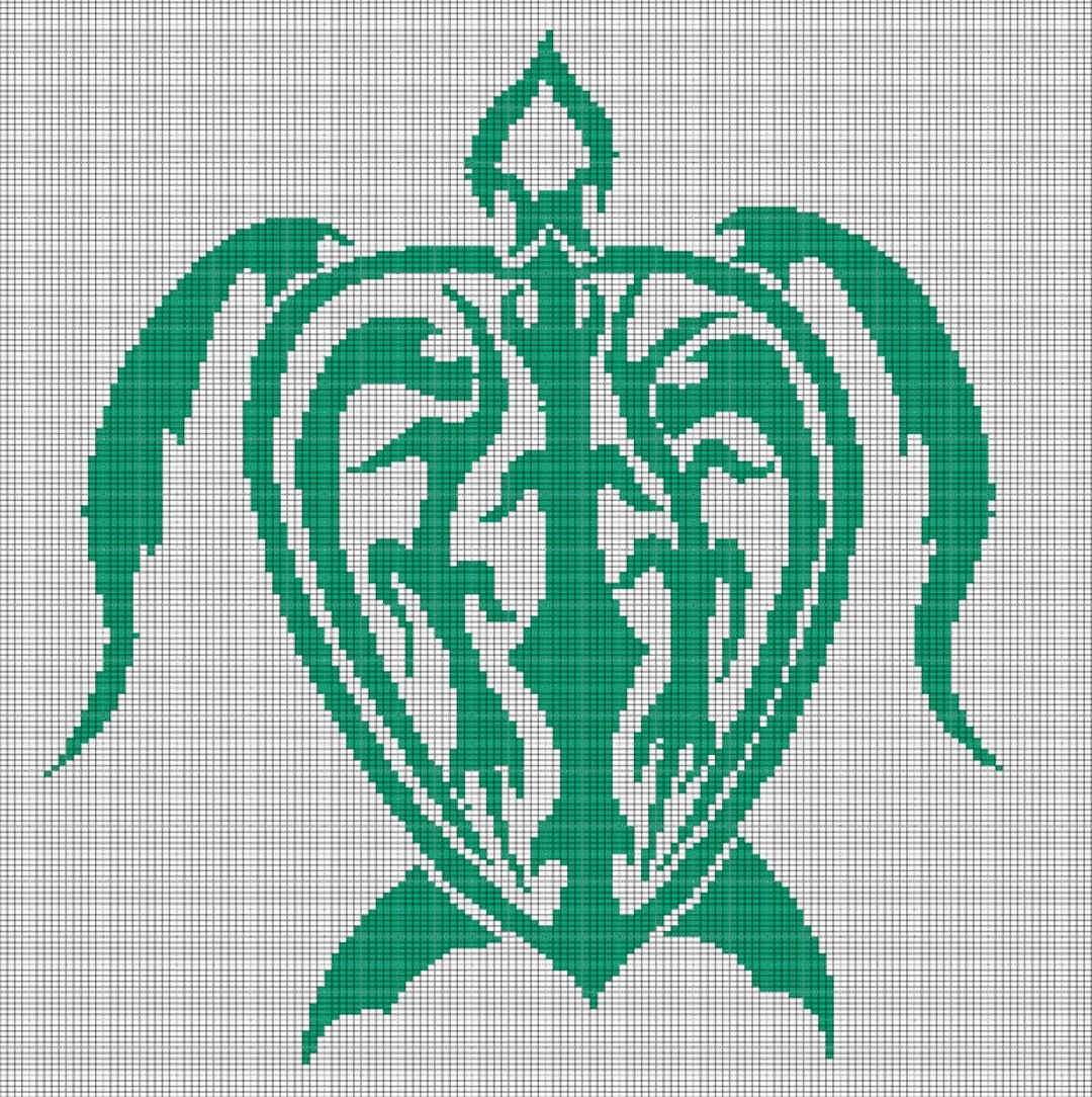 Turtle 10 Crochet Afghan Pattern Graph - Etsy