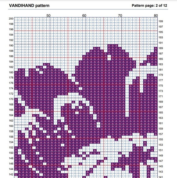 Dahlia Flower 2 Crochet Afghan Pattern Graph - Etsy