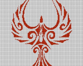 Tribal Phoenix crochet afghan pattern graph