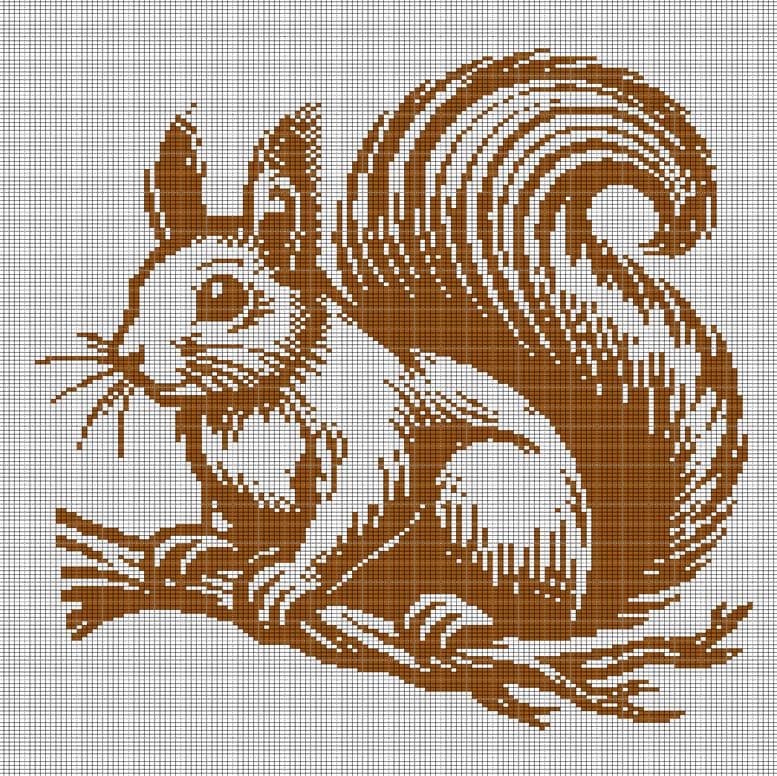 36 Squirrel Crochet Pattern: Enhance Your Skills With Adorable Designs 27 Squirrel 7 crochet afghan pattern graph