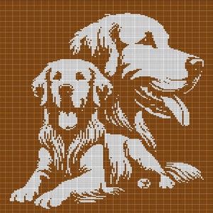 Labradors crochet afghan pattern graph