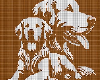 Labradors crochet afghan pattern graph