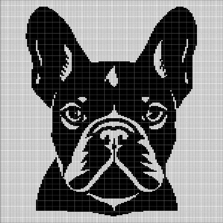 38 French Bulldog Crochet Patterns for Adorable Amigurumi Dogs 15 French bulldog head 3 crochet afghan pattern graph