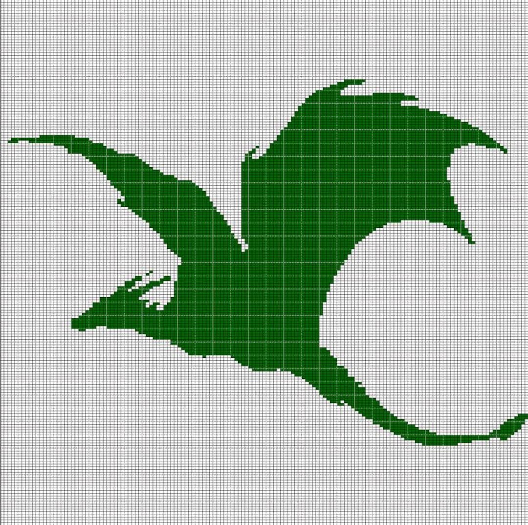 Green Dragon Crochet Afghan Pattern Graph - Etsy
