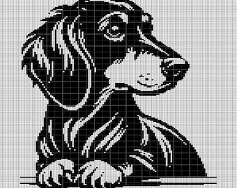 Dachshund 5 crochet afghan pattern graph