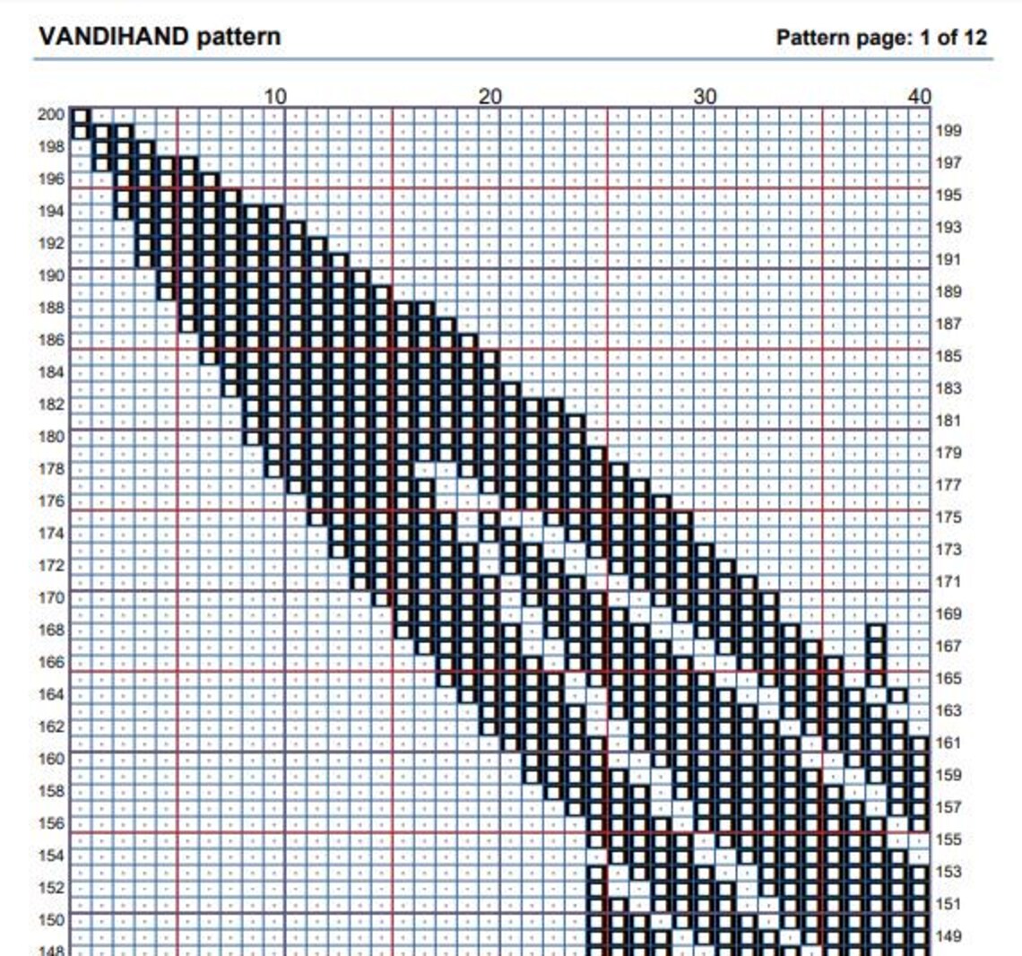 Sword Graph Swords Crochet Afghan Pattern Graph - Etsy