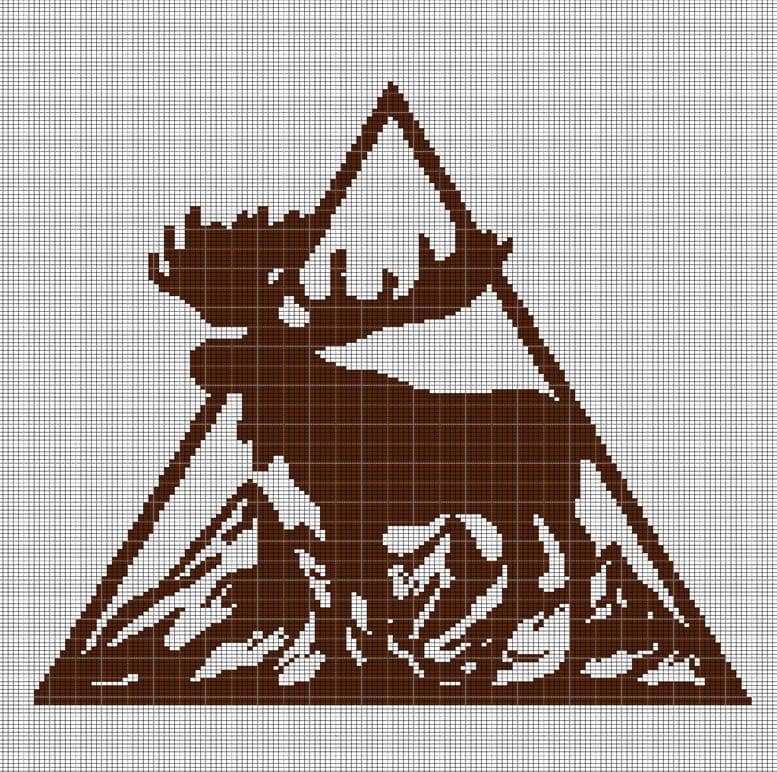 Moose 4 crochet afghan pattern graph