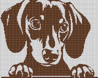 Little Dachshund 2 crochet afghan pattern graph