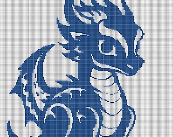 Baby Dragon 3 Crochet Afghan Pattern Graph - Etsy