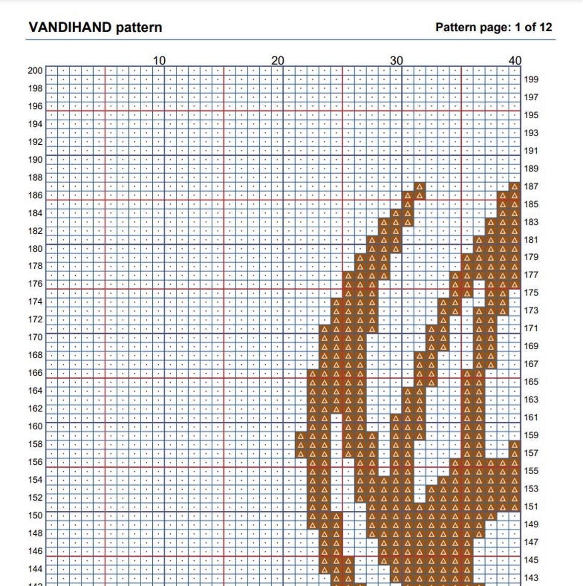 Deer Pattern Graph Deer Head 17 Crochet Afghan Pattern Graph - Etsy