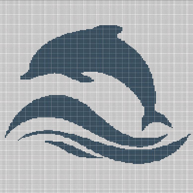 40 Dolphin Crochet Patterns for Ocean-Inspired Amigurumi, Gifts, and Nursery Decor 21 Dolphin in the Sea crochet afghan pattern graph