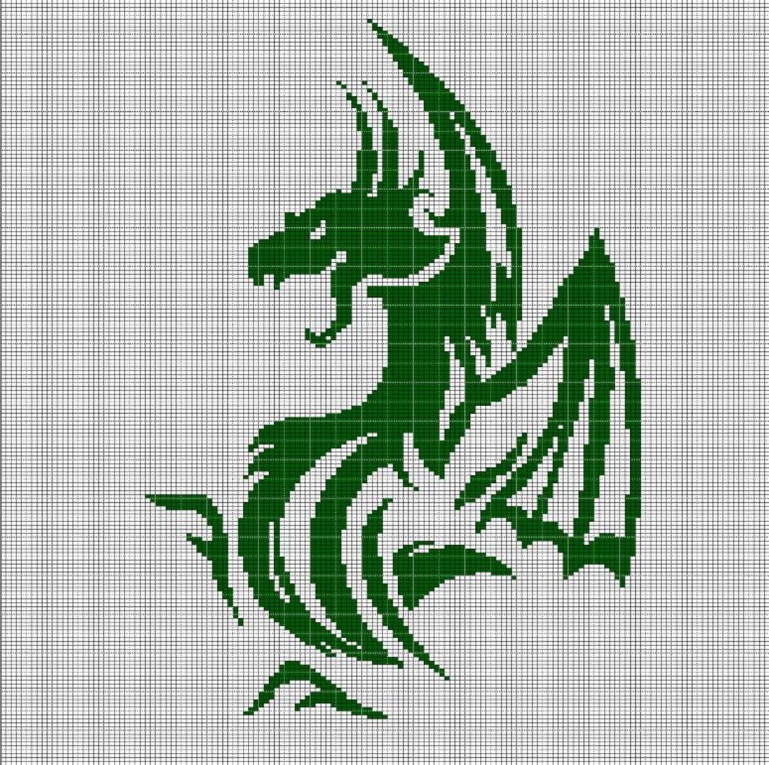 Tribal Dragon Crochet Afghan Pattern Graph - Etsy