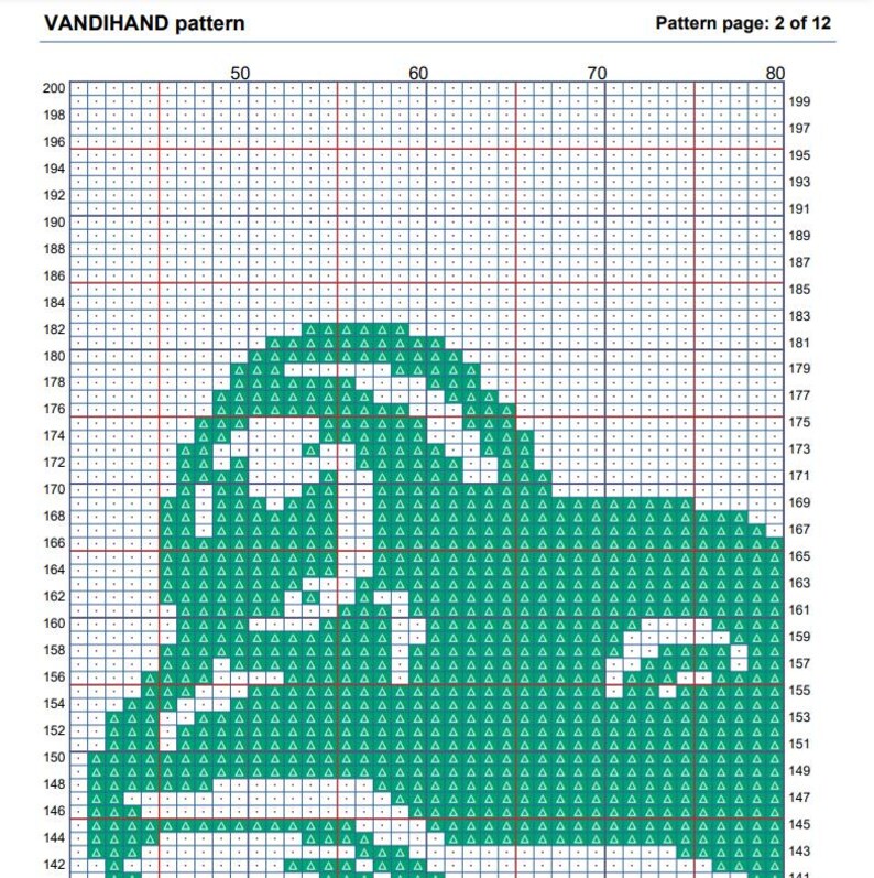 Frog 6 Crochet Afghan Pattern Graph - Etsy