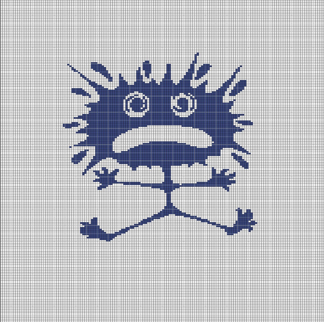 Splotch Body Pattern Splotch Man Crochet Afghan Pattern Graph - Etsy