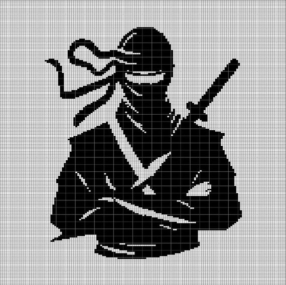 Ninja Crochet Afghan Pattern Graph - Etsy Denmark