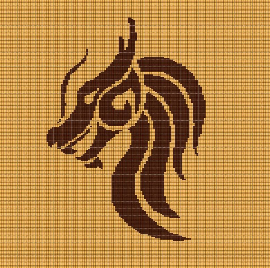 Dragon Head 5 Crochet Afghan Pattern Graph - Etsy