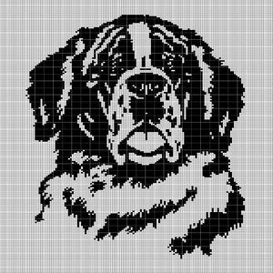 Virkat afghanskt mönster för St. Bernard-hund