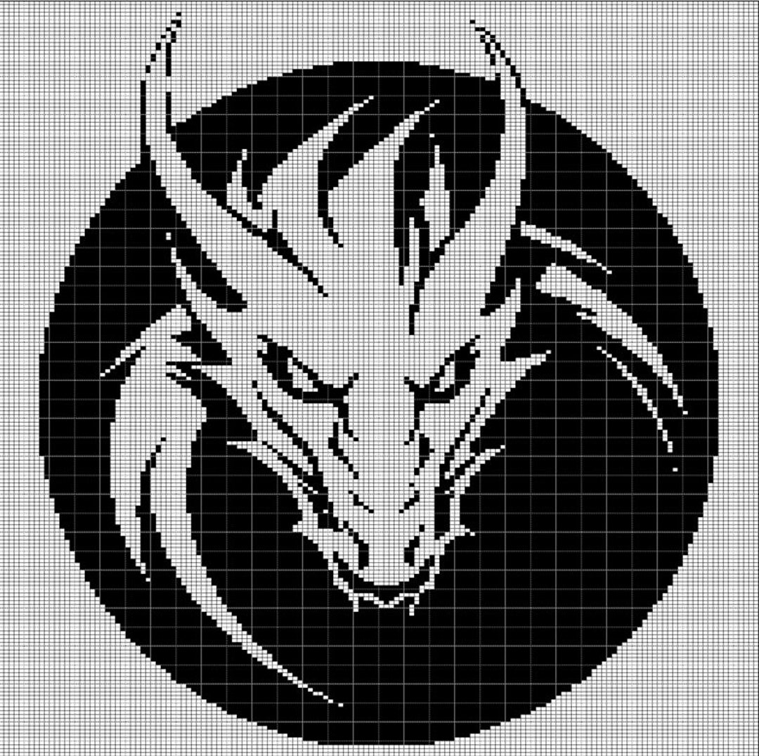 Dragon Head 6 Crochet Afghan Pattern Graph - Etsy