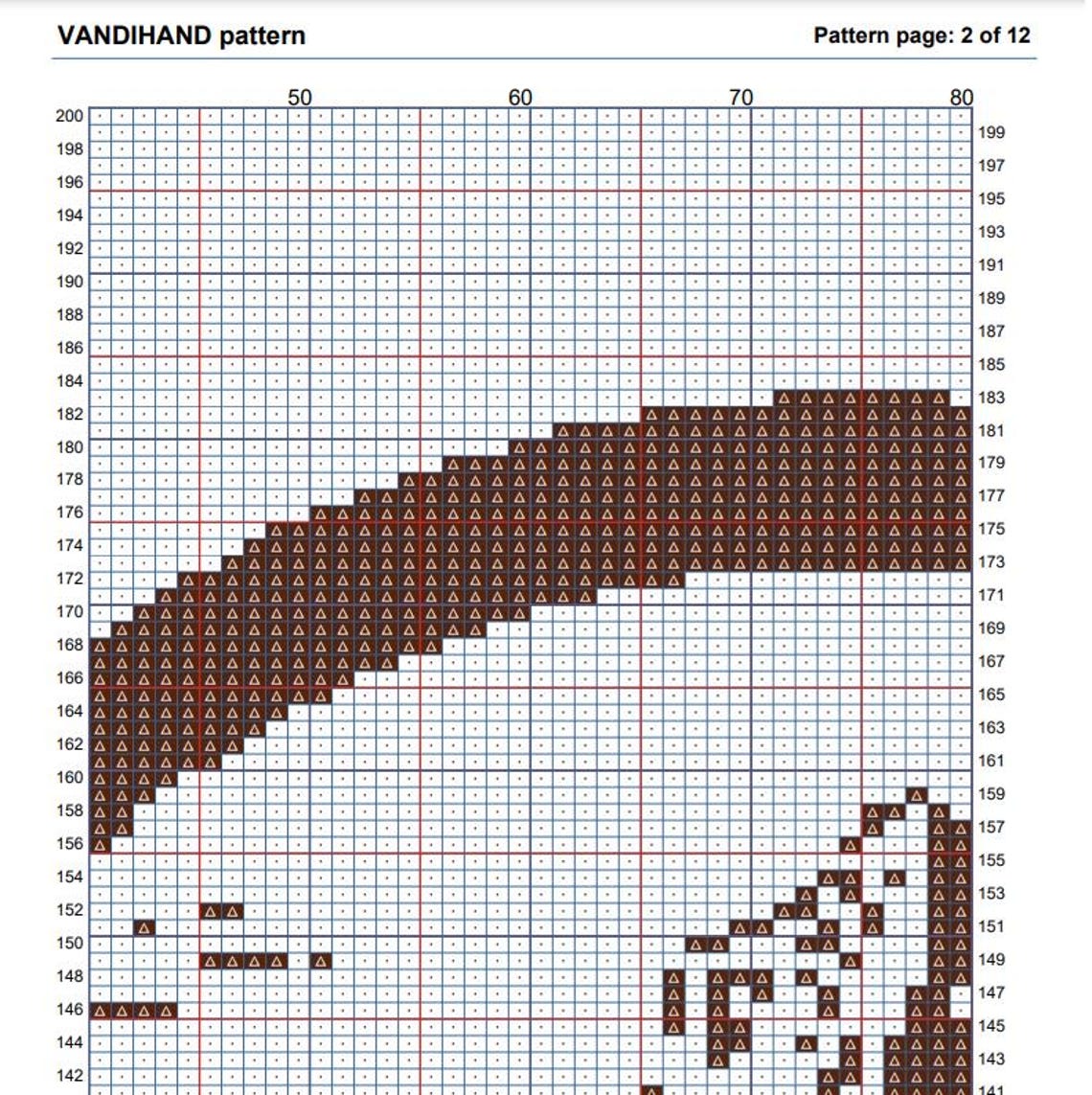 Mountains 6 Crochet Afghan Pattern Graph - Etsy