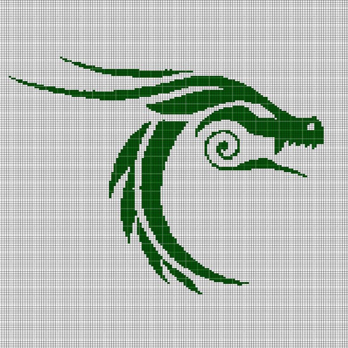 Celtic Dragon 2 Crochet Afghan Pattern Graph - Etsy