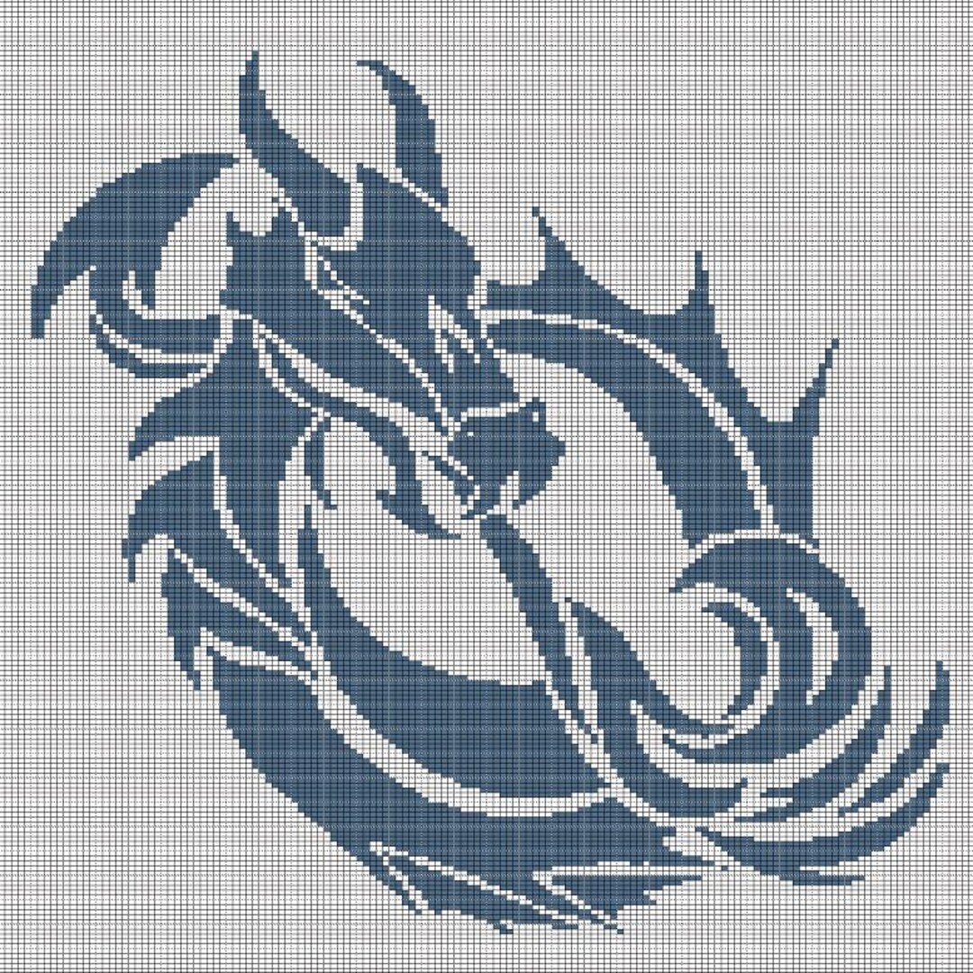 Ice Dragon 2 Crochet Afghan Pattern Graph - Etsy