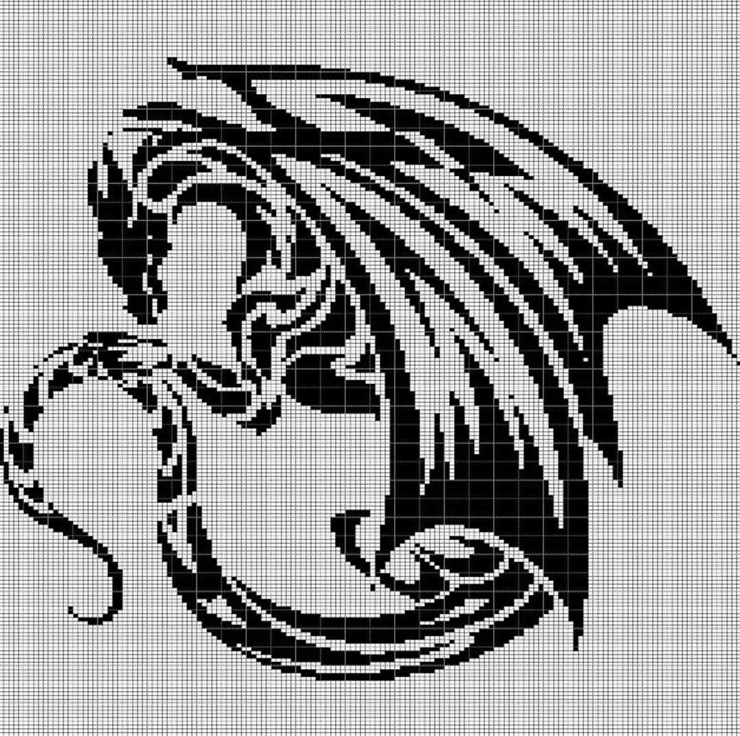 Dragon 6 Crochet Afghan Pattern Graph - Etsy