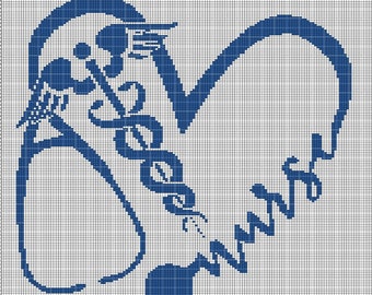 Nurse häkeln afghanische Muster Graph