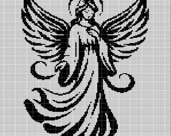 Angel 6 Crochet Afghan Pattern Graph - Etsy