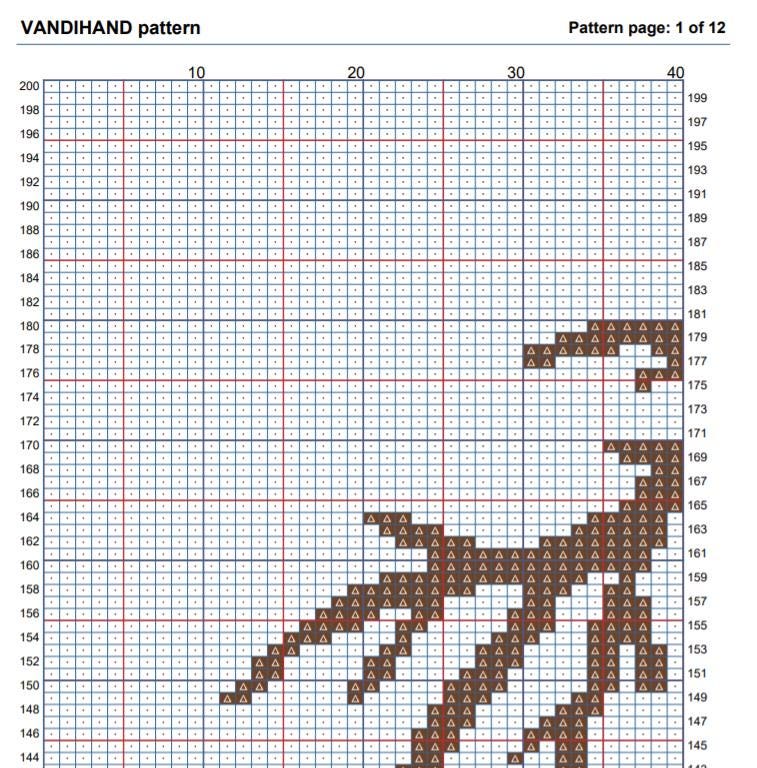 Deer Pattern Graph Deer With Wreath Crochet Afghan Pattern Graph - Etsy