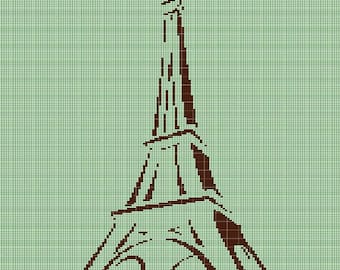 Eiffel Tower crochet afghan pattern graph