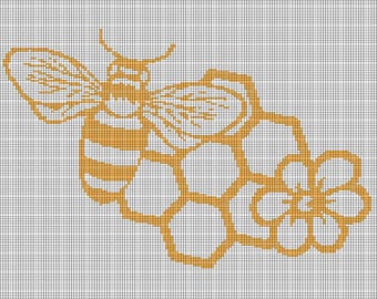 Bee and Honey crochet afghan pattern graph